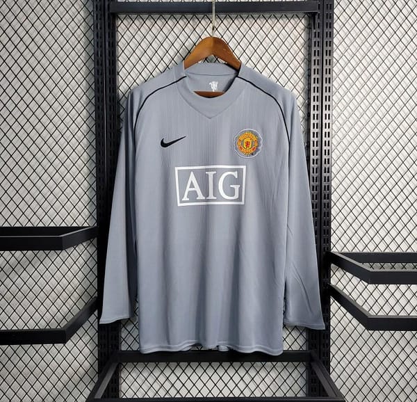 Retro 07-08 Manchester United Gray Goalkeeper Jersey