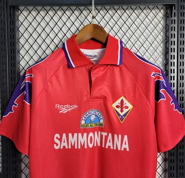 Retro 95-96 Fiorentina Third Red Jersey - Image 4