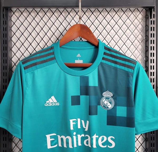 Retro 17-18 Real Madrid Third Blue Jersey - Image 6