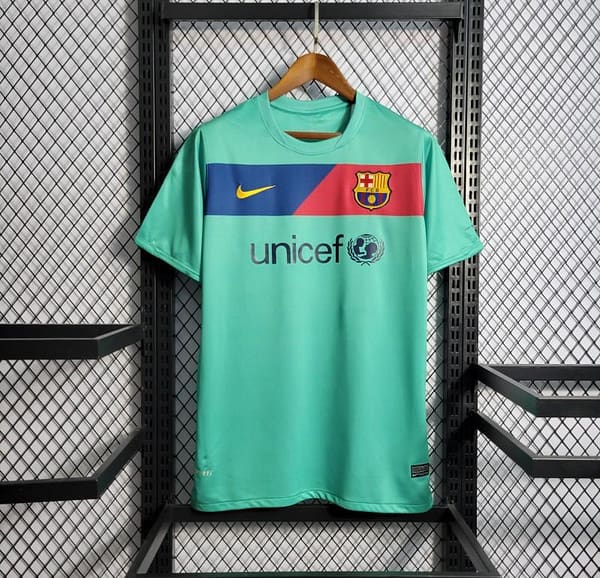 Retro 10/11 Barcelona Away Green Jersey