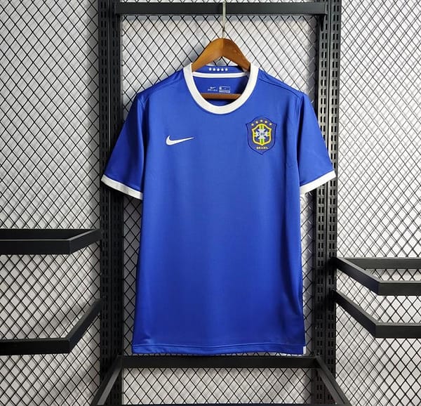 Retro 2006 Brazil Away Blue Jersey