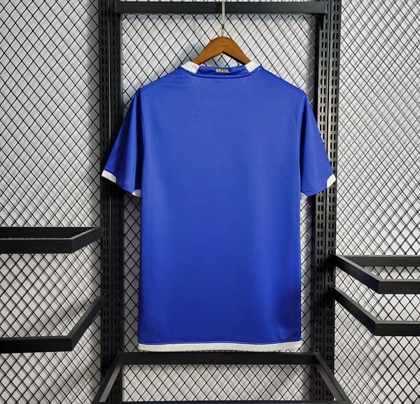 Retro 2006 Brazil Away Blue Jersey - Image 2