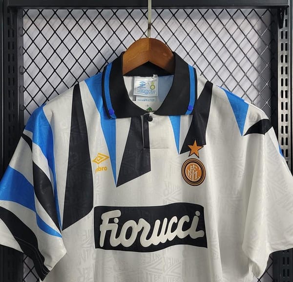 Retro Inter Milan 92/93 Away White Jersey - Image 3