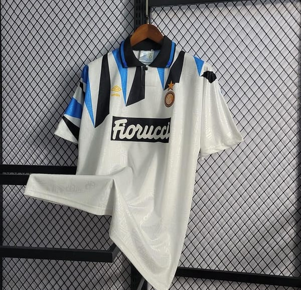 Retro Inter Milan 92/93 Away White Jersey - Image 5