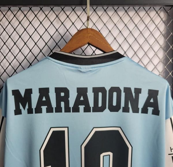 Retro 2001 Argentina Maradona #10 Commemorative Edition Jersey - Image 5