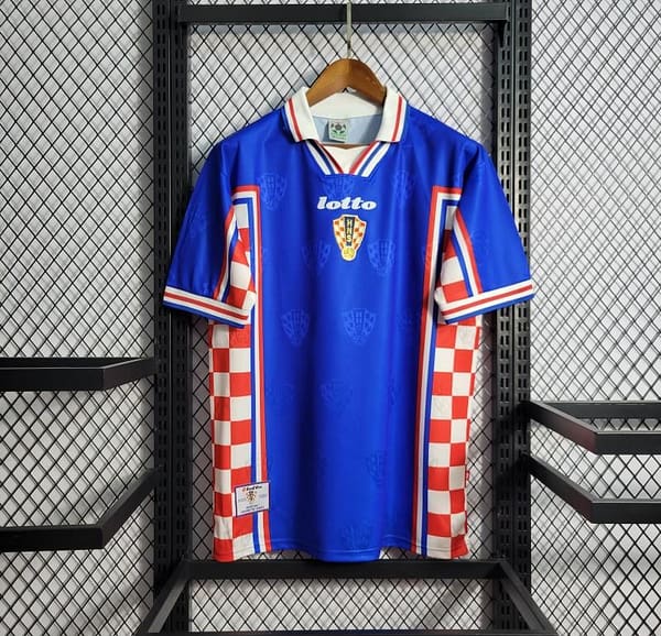 Retro 1998 Croatia Away Blue Jersey