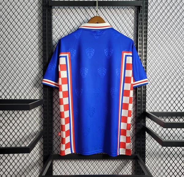 Retro 1998 Croatia Away Blue Jersey - Image 6