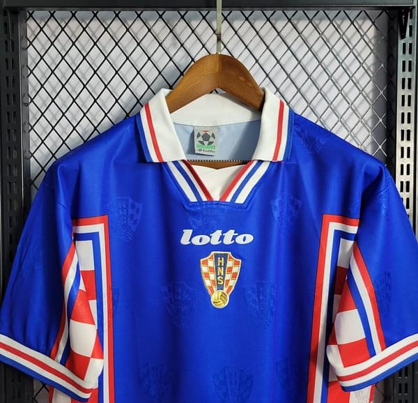 Retro 1998 Croatia Away Blue Jersey - Image 9