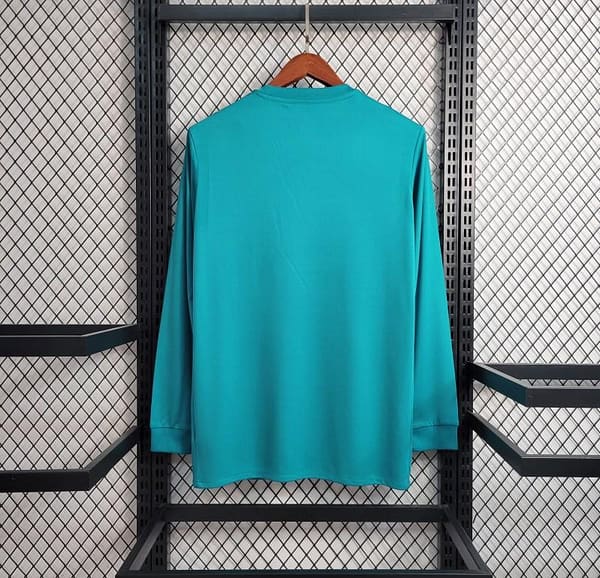 Retro Long Sleeve 17-18 Real Madrid Third Blue Jersey - Image 4
