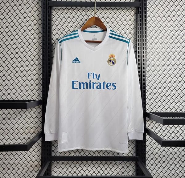 Retro Long Sleeve 17/18 Real Madrid Home Jersey