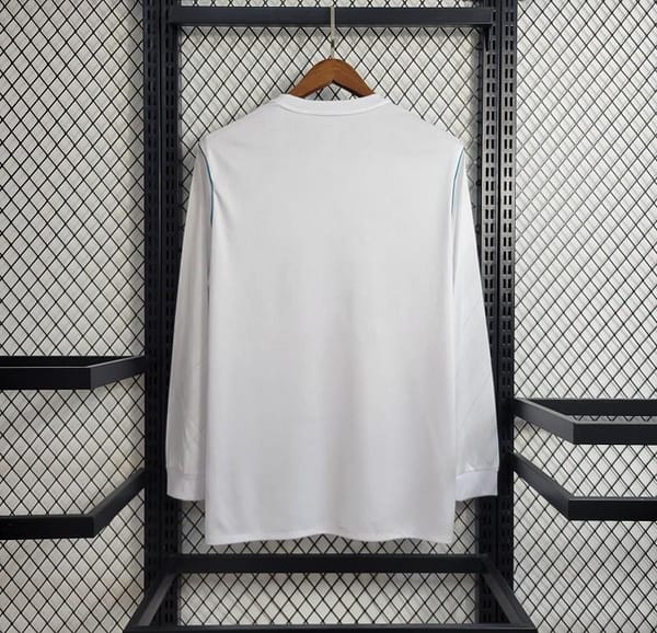Retro Long Sleeve 17/18 Real Madrid Home Jersey - Image 5