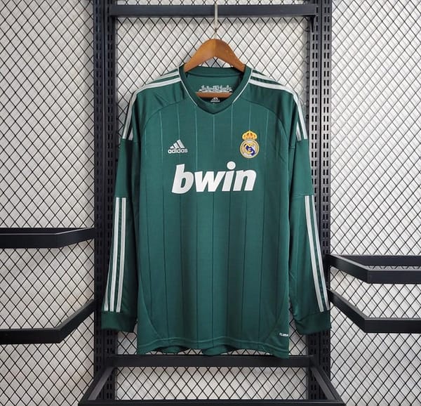 Retro Long Sleeve 2012/13 Real Madrid Third Green Jersey