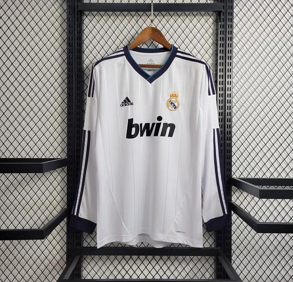Retro Long Sleeve Retro 12/13 Real Madrid Home Jersey