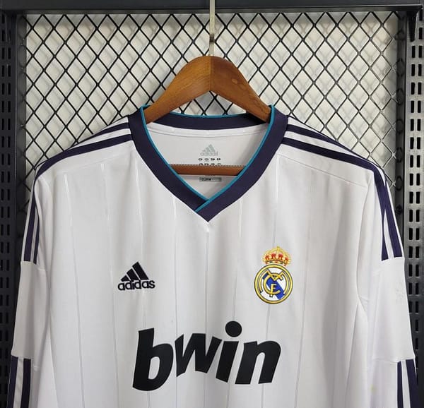Retro Long Sleeve Retro 12/13 Real Madrid Home Jersey - Image 4