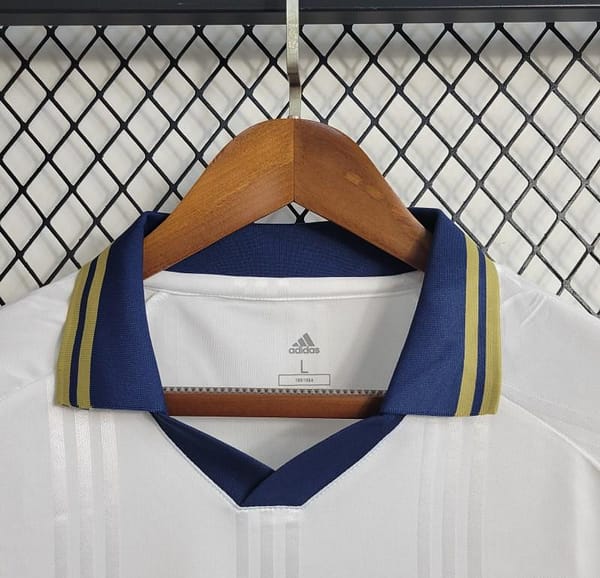 Retro Long Sleeve 2019-20 Real Madrid Training White Jersey - Image 4