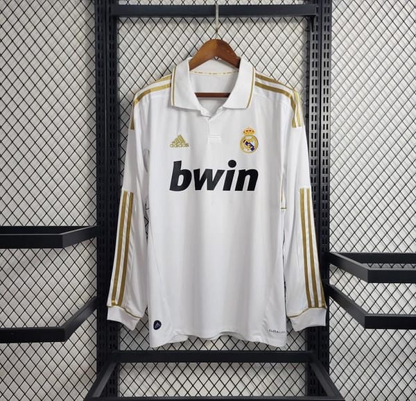 Retro Real Madrid 11/12 Long Sleeve Home Jersey