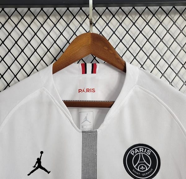 Retro Long Sleeve 18-19 PSG White Champions League Jersey - Image 7