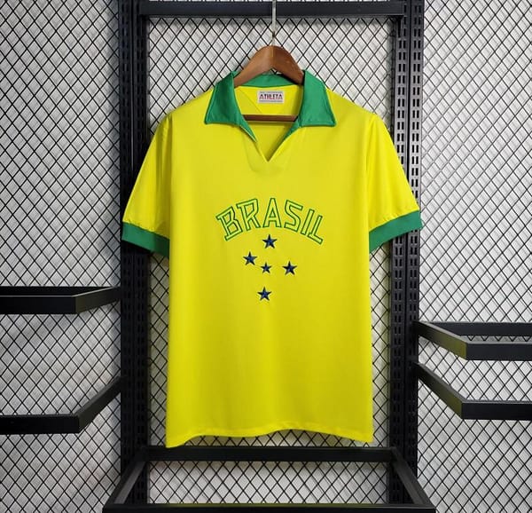 Retro 1958 Brazil Home Jersey