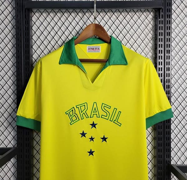 Retro 1958 Brazil Home Jersey - Image 2
