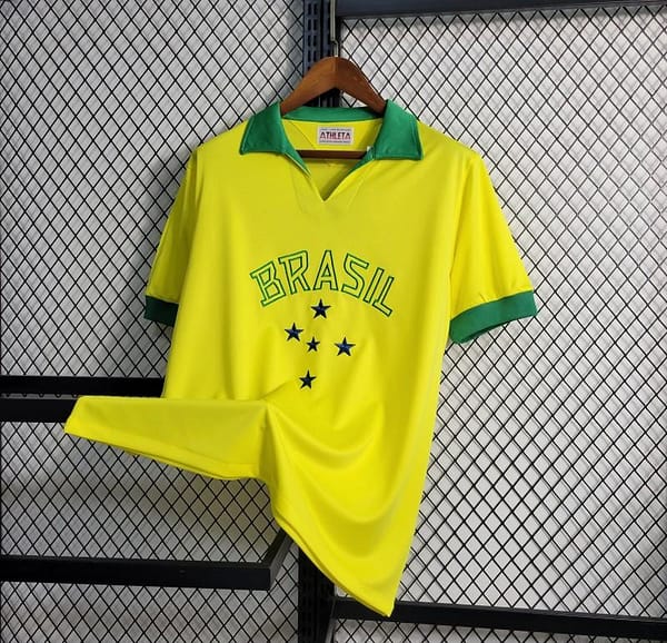 Retro 1958 Brazil Home Jersey - Image 4