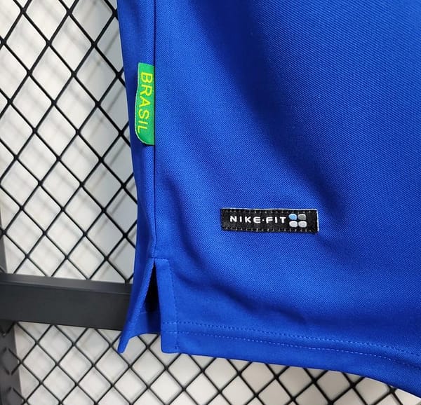 Retro 1997 Brazil Away Blue Jersey - Image 3