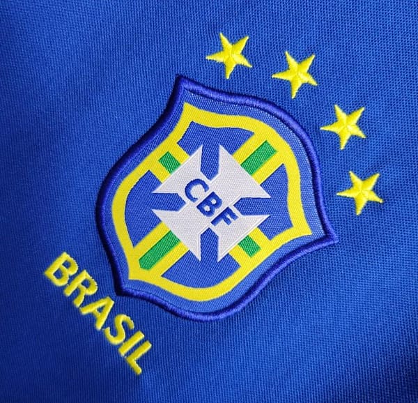 Retro 1997 Brazil Away Blue Jersey - Image 5