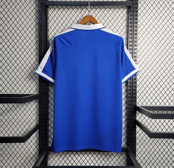 Retro 1997 Brazil Away Blue Jersey - Image 9
