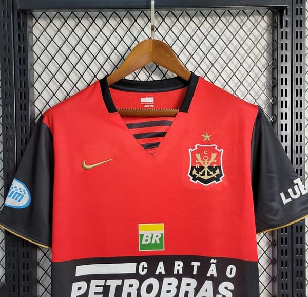 Retro 08-09 Flamengo Third Black Red Jersey - Image 6