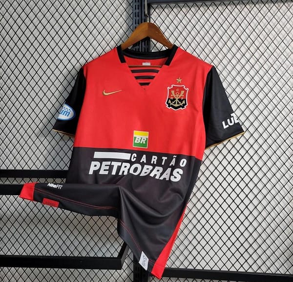 Retro 08-09 Flamengo Third Black Red Jersey - Image 8