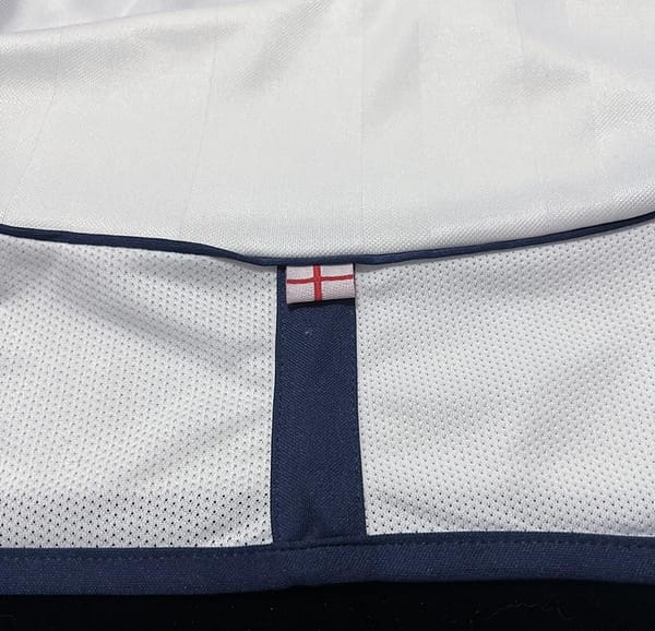 Retro 2002 England Home Soccer Jersey - Image 2