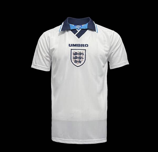 Retro 1996 England Home Soccer Jersey