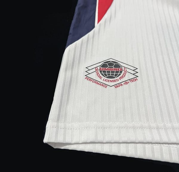 Long Sleeve Retro 1998 England Home Soccer Jersey - Image 9