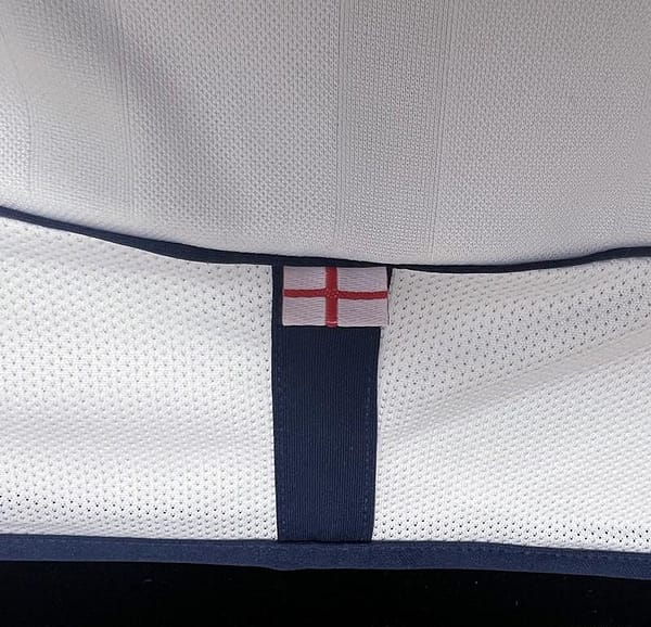 Long Sleeve Retro 2002 England Home Soccer Jersey - Image 2