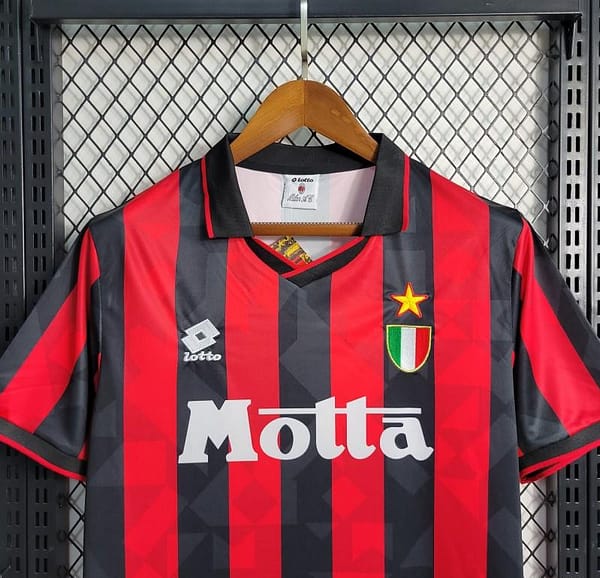 Retro 93-94 AC Milan Home Soccer Jersey - Image 2