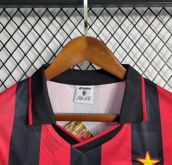 Retro 93-94 AC Milan Home Soccer Jersey - Image 3