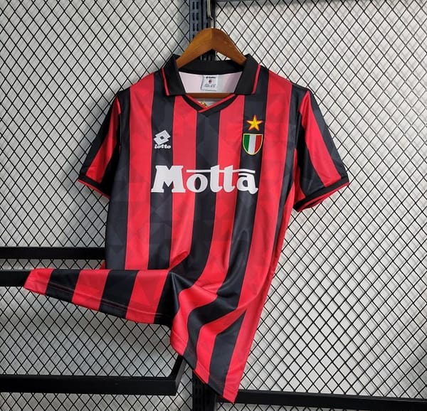 Retro 93-94 AC Milan Home Soccer Jersey - Image 6