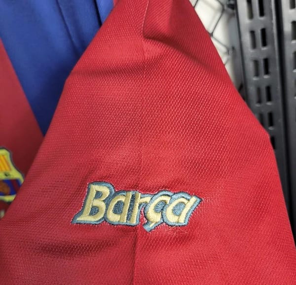 Retro 98-99 Barcelona Home Soccer Jersey - Image 3