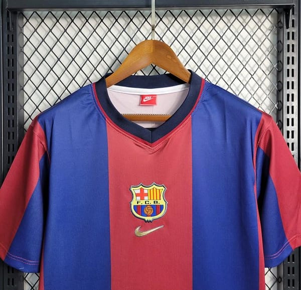 Retro 98-99 Barcelona Home Soccer Jersey - Image 6