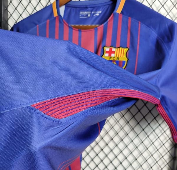 Retro 17-18 Barcelona Home Soccer Jersey - Image 3