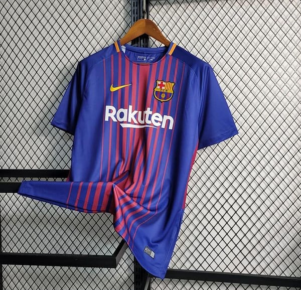 Retro 17-18 Barcelona Home Soccer Jersey - Image 8
