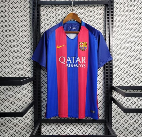 Retro 16-17 Barcelona Home Soccer Jersey