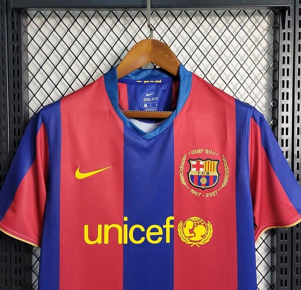 Retro 07-08 Barcelona Home Soccer Jersey - Image 10