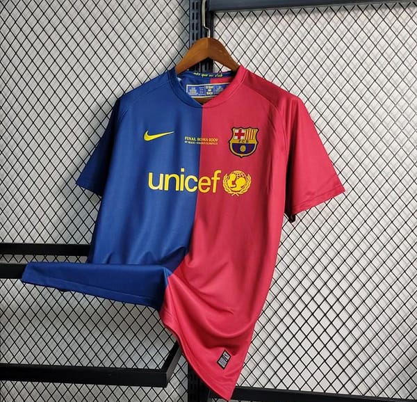 Retro 08-09 Barcelona Home Soccer Jersey - Image 9