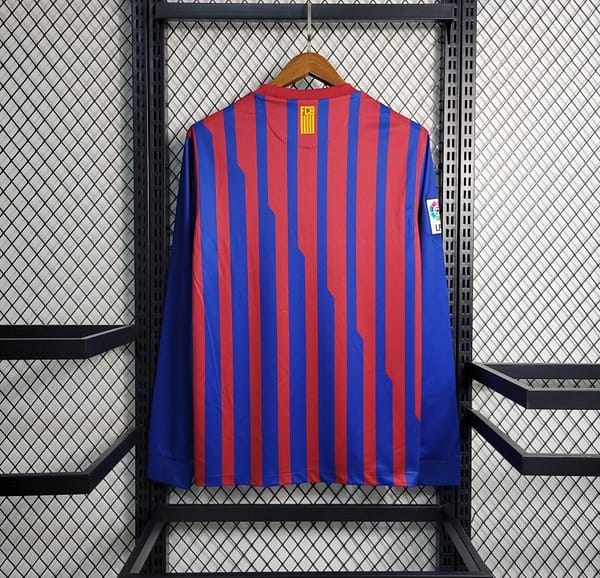 Retro Long Sleeve 11-12 Barcelona Home Soccer Jersey - Image 7