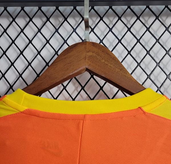 Retro Long Sleeve 1998 Brazil Goalkeeper Orange Jersey - Image 2