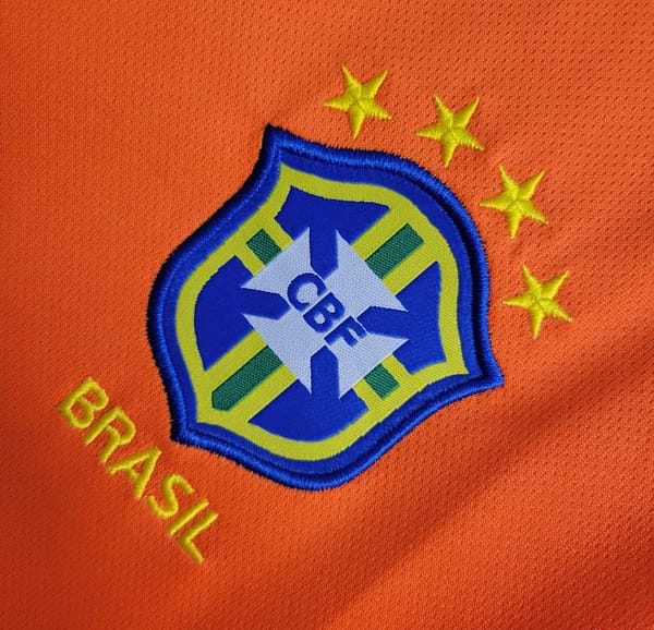 Retro Long Sleeve 1998 Brazil Goalkeeper Orange Jersey - Image 3
