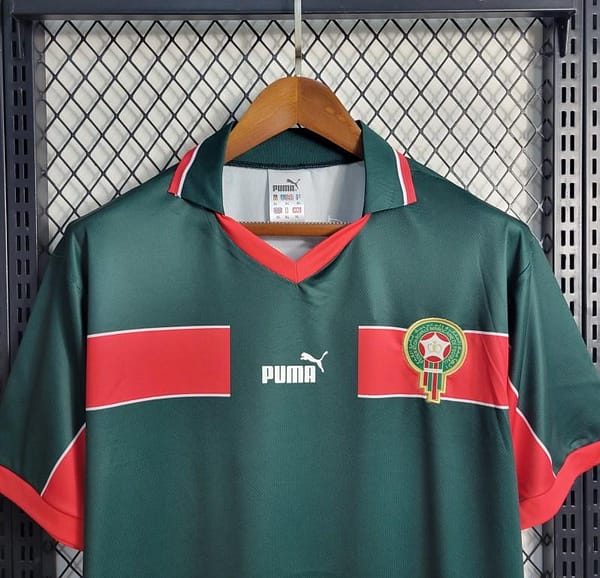 Retro 1998 Morocco Home Soccer Jersey - Image 5