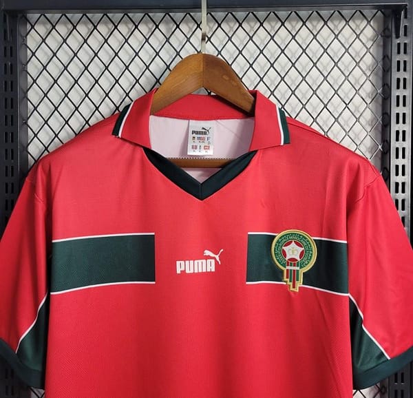 Retro 1998 Morocco Third Red Jersey - Image 8