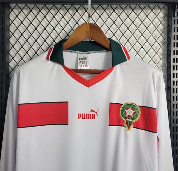 Retro Long Sleeve 1998 Morocco Away Soccer Jersey - Image 4