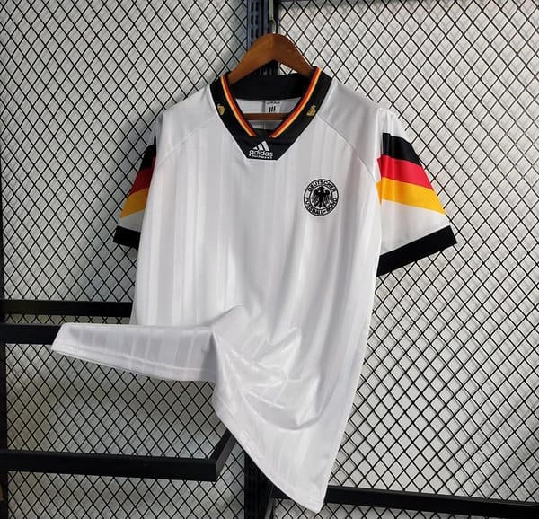 Retro 1992 Germany Home Soccer Jersey - Image 3